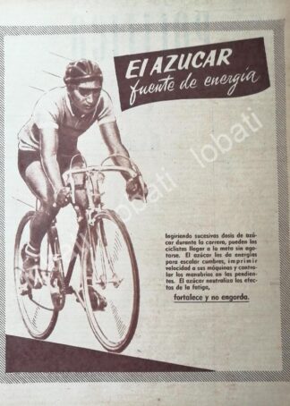 CARTEL ANTIGUO ORIGINAL DE CAMPAÑA NACIONAL DE CONSUMO DE AZUCAR 1955 / 386