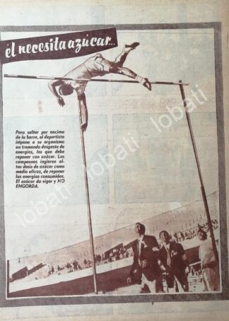 CARTEL ANTIGUO ORIGINAL DE CAMPAÑA NACIONAL DE CONSUMO DE AZUCAR 1955 / 384