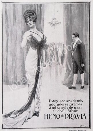 CARTEL ANTIGUO ORIGINAL DE JABON HENO DE PRAVIA 1913 /No62. PUBLICIDAD ARTISTICA