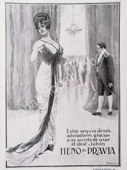 CARTEL ANTIGUO ORIGINAL DE JABON HENO DE PRAVIA 1913 /No62. PUBLICIDAD ARTISTICA