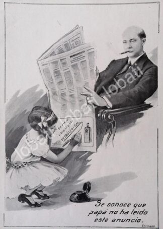 CARTEL ANTIGUO ORIGINAL DE LOCION PARA EL CABELLO PETROLEO GAL 1914 /No57