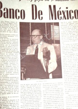 CARTEL ANTIGUO ORIGINAL DE RODRIGO GOMEZ EN CONVENCION DE BANQUEROS 1960s /218