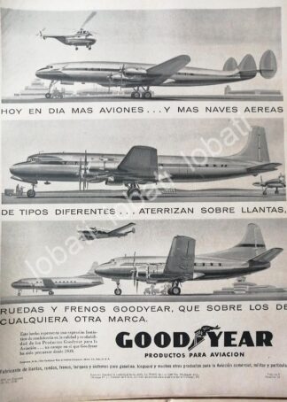 CARTEL ANTIGUO ORIGINAL DE DE LLANTAS GOOD YEAR 1956 /N87