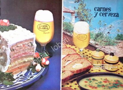 CARTEL ANTIGUO ORIGINAL DE SET DE 6 AFICHES CERVEZA CARTA BLANCA 1969-1973 /179 - Image 5