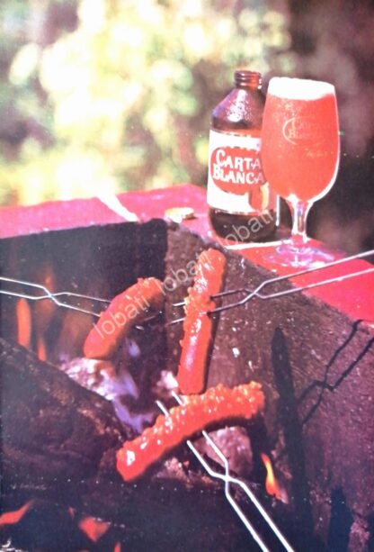 CARTEL ANTIGUO ORIGINAL DE SET DE 6 AFICHES CERVEZA CARTA BLANCA 1969-1973 /179 - Image 2