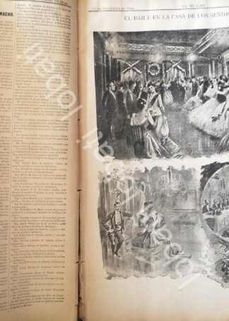 CARTEL ANTIGUO ORIGINAL DE BAILE EN CASA DE SEBASTIAN CAMACHO ZULETA 1894 /ASM