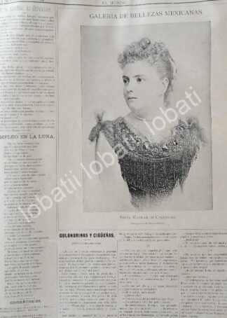 CARTEL ANTIGUO ORIGINAL DE MATILDE DE CERVANTES 1894. FOTO DE OCTAVIANO DE LA MORA /ASM