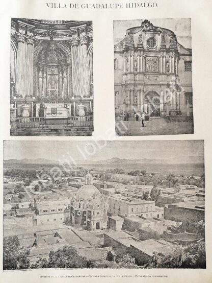 CARTEL ANTIGUO ORIGINAL DE LA VILLA DE GUADALUPE HIDALGO DIC. 1894 /RLG - Image 3