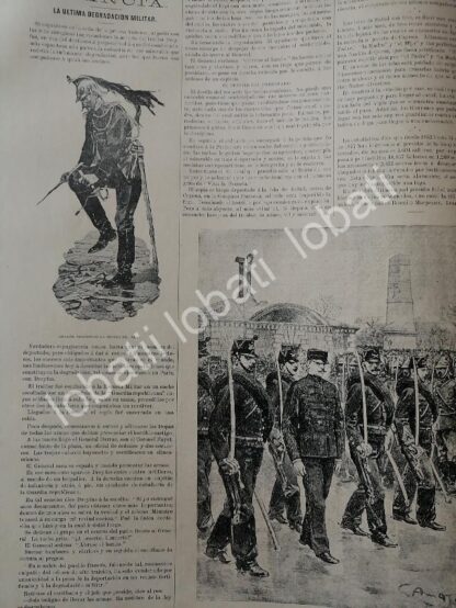 CARTEL ANTIGUO ORIGINAL DE EL CASO DREYFUS 1895 (ALFRED DREYFUS) DEGRADACION Y PRISION / MLT - Image 2
