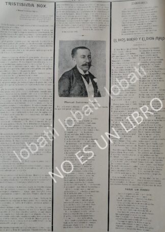 CARTEL ANTIGUO ORIGINAL DE POEMAS INEDITOS POSTUMOS DE MANUEL GUTIERREZ NAJERA FEB. 1895