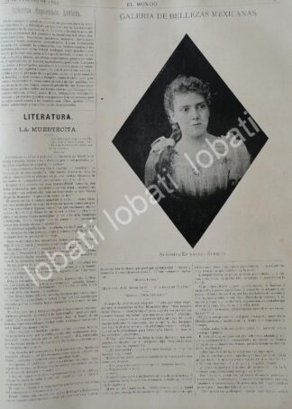 CARTEL ANTIGUO ORIGINAL DE ESPERANZA ZUBIETA MORA 1895 /ASM