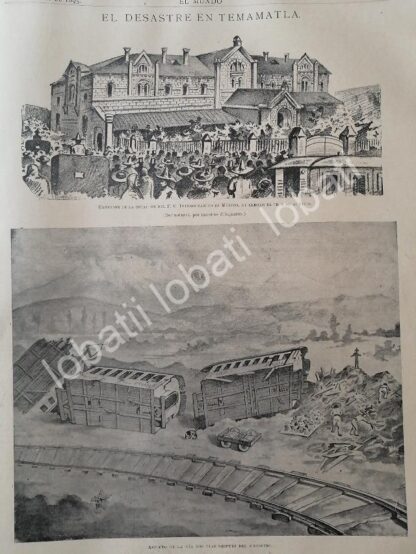 CARTEL ANTIGUO ORIGINAL DE EL ACTO DE LOS TRAGA ESPADAS 1895 - Image 2