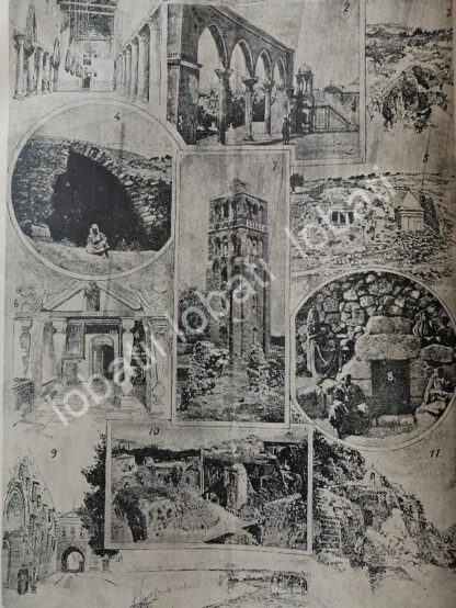 CARTEL ANTIGUO ORIGINAL DE VIAJE A JERUSALEM & TIERRA SANTA, VIACRUCIS ETC 1895 / RLG - Image 3