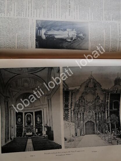 CARTEL ANTIGUO ORIGINAL DE 1895. EL TEMPLO DE SAN FRANCISCO D.F (CENTRO HISTORICO) /RLG - Image 3