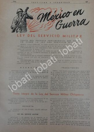 CARTEL ANTIGUO ORIGINAL DE LIBRETO DE INSTRUCCIONES, MEXICO EN GUERRA 1943 /SEGUNDA GUERRA MUNDIAL