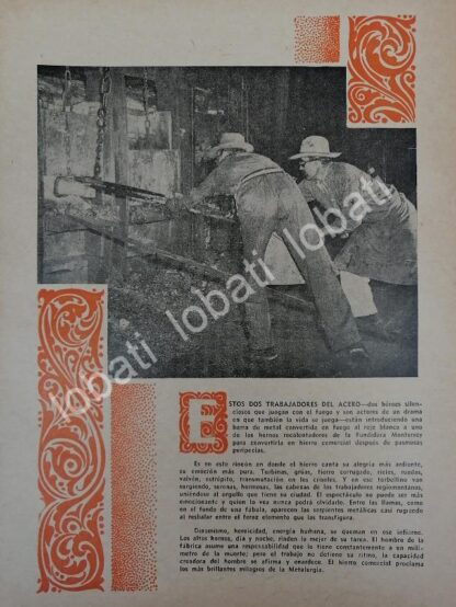 CARTEL ANTIGUO ORIGINAL DE 15 AFICHES DE LA FUNDIDORA MONTERREY 1943 - Image 7