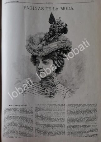 GACETA ANTIGUA 1898. " PAGINAS DE LA MODA " /25
