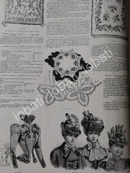 GACETA ANTIGUA 1898. " PAGINAS DE LA MODA " /25 - Image 3