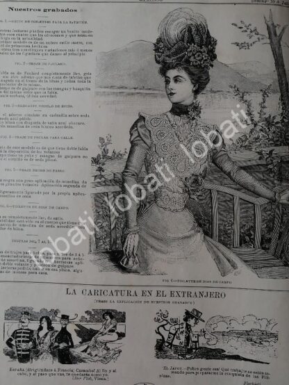 GACETA ANTIGUA 1898. " PAGINAS DE LA MODA " /26 - Image 3