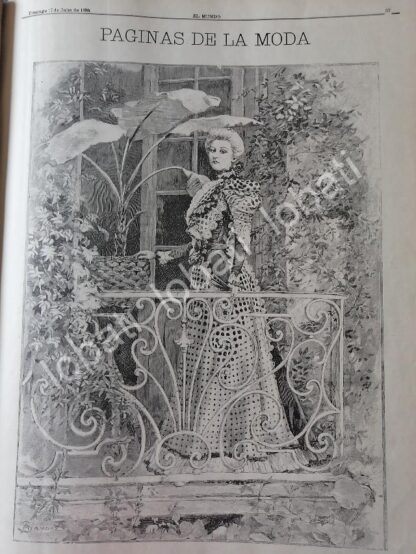 GACETA ANTIGUA 1898. " PAGINAS DE LA MODA " /27 - Image 2