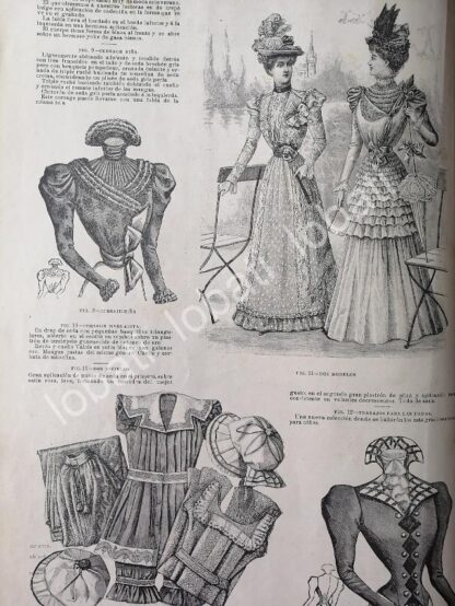 GACETA ANTIGUA 1898. " PAGINAS DE LA MODA " /27 - Image 3