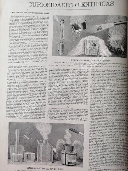 CARTEL ANTIGUO ORIGINAL DE NOTICIAS CIENTIFICAS 1898 PRIMERAS PRUEBAS DEL TELFONO - Image 2