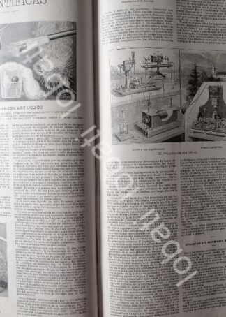CARTEL ANTIGUO ORIGINAL DE NOTICIAS CIENTIFICAS 1898 PRIMERAS PRUEBAS DEL TELFONO