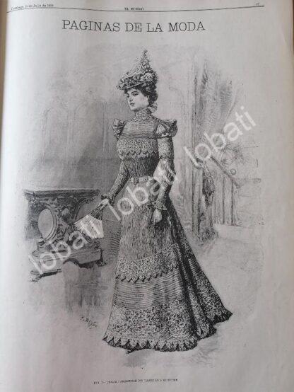 GACETA ANTIGUA 1898. " PAGINAS DE LA MODA " /28 - Image 2