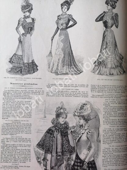 GACETA ANTIGUA 1898. " PAGINAS DE LA MODA " /28 - Image 3