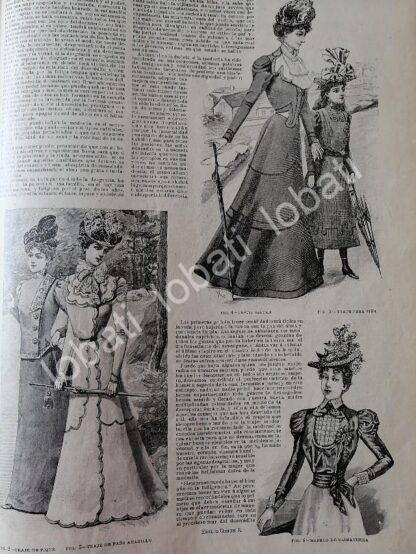 GACETA ANTIGUA 1898. " PAGINAS DE LA MODA " /29 - Image 2