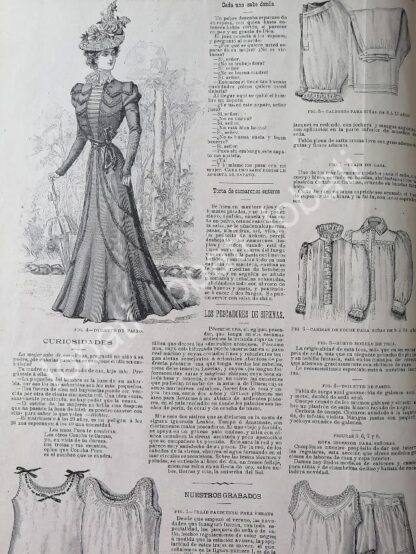 GACETA ANTIGUA 1898. " PAGINAS DE LA MODA " /30 - Image 3