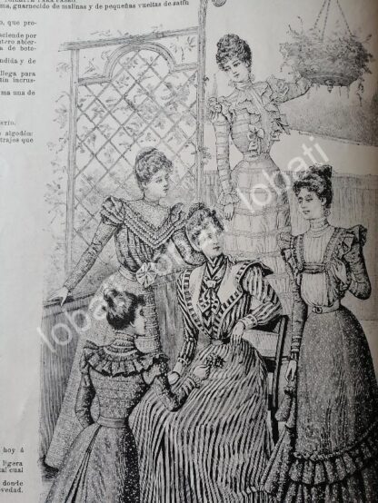GACETA ANTIGUA 1898. " PAGINAS DE LA MODA " /32 - Image 4
