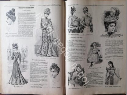 GACETA ANTIGUA 1898. " PAGINAS DE LA MODA " /33 - Image 2