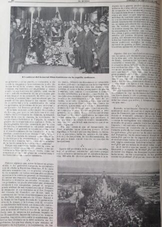 CARTEL ANTIGUO ORIGINAL DE FUNERAL DEL GENERAL. CARLOS DIEZ GUTIERREZ & MAS NOTAS 1898 / PLT MLT