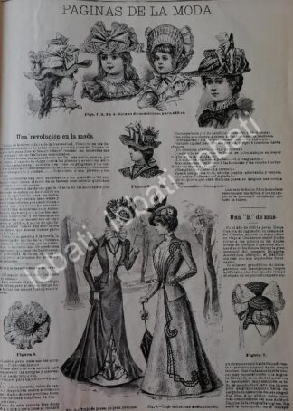 GACETA ANTIGUA 1898. " PAGINAS DE LA MODA " /34