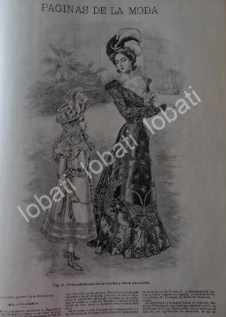 GACETA ANTIGUA 1898. " PAGINAS DE LA MODA " /35