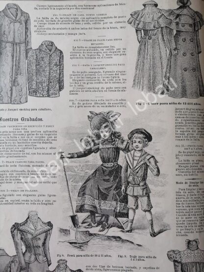 GACETA ANTIGUA 1898. " PAGINAS DE LA MODA " /35 - Image 3