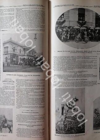 CARTEL ANTIGUO ORIGINAL DE FIESTAS PATRIAS Y DESFILE FLORAL D.F (COMBATE FLORAL) 1898 /LDM