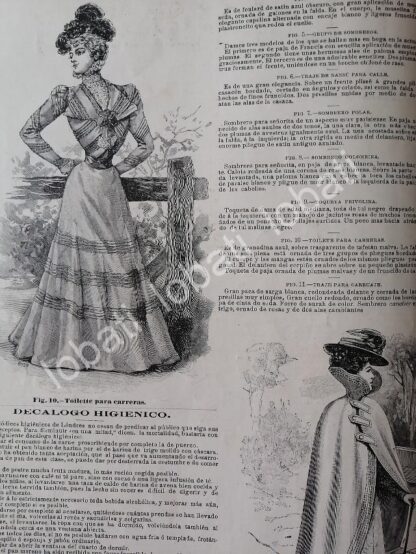 GACETA ANTIGUA 1898. " PAGINAS DE LA MODA " /36 - Image 4