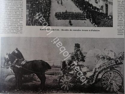 CARTEL ANTIGUO ORIGINAL DE DESFILE MILITAR Y CIVICO FIESTAS PATRIAS 1898 / LDM - Image 3