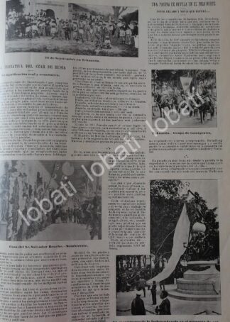 CARTEL ANTIGUO ORIGINAL DE DESFILE CIVICO & FIESTAS FLORALES EN TEHUACAN Y SOMBRERETE Z. 1898 / LDM