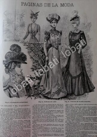 GACETA ANTIGUA 1898. " PAGINAS DE LA MODA " /38