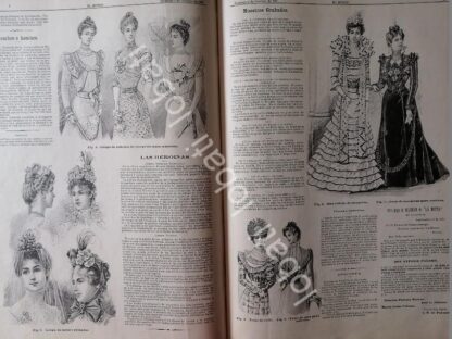 GACETA ANTIGUA 1898. " PAGINAS DE LA MODA " /38 - Image 2