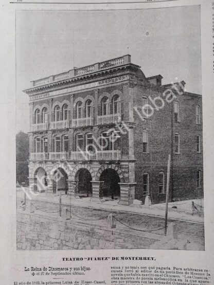 CARTEL ANTIGUO ORIGINAL DE INAUGURAN EL TEATRO JUAREZ EN MONTERREY / LDM - Image 3