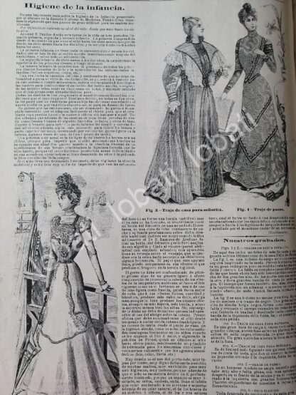 GACETA ANTIGUA 1898. " PAGINAS DE LA MODA " /39 - Image 3