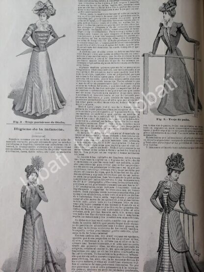 GACETA ANTIGUA 1898. " PAGINAS DE LA MODA " /40 - Image 3