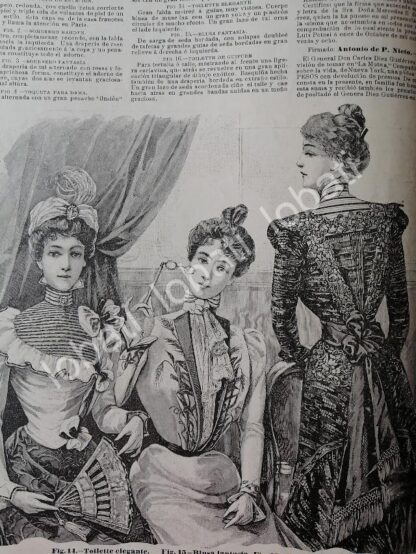 GACETA ANTIGUA 1898. " PAGINAS DE LA MODA " /42 - Image 3