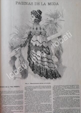 GACETA ANTIGUA DE MODAS 1898. " PAGINAS DE LA MODA " /43