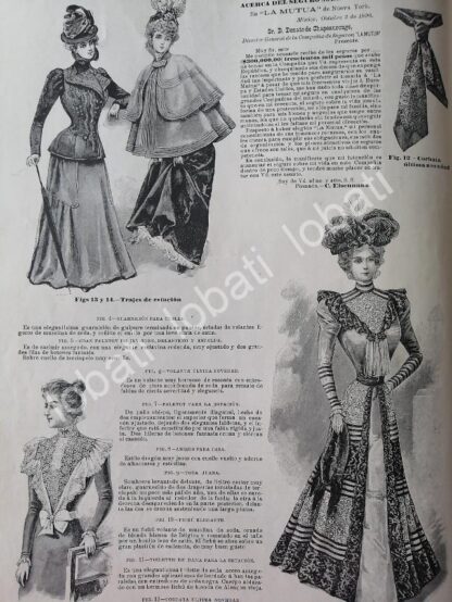 GACETA ANTIGUA DE MODAS 1898. " PAGINAS DE LA MODA " /43 - Image 4