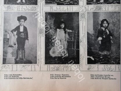 CARTEL ANTIGUO ORIGINAL DE NIÑOS DEL COLEGIO DE LAS SEÑORITAS SALGADO EN OAXACA 1898 / LDM ESCUELAS - Image 3
